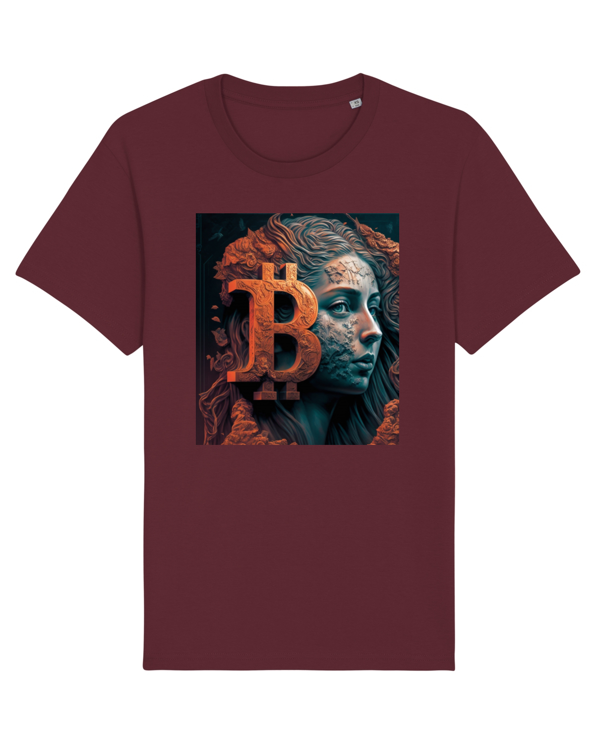Tricou mânecă scurtă Unisex Rocker Burgundy