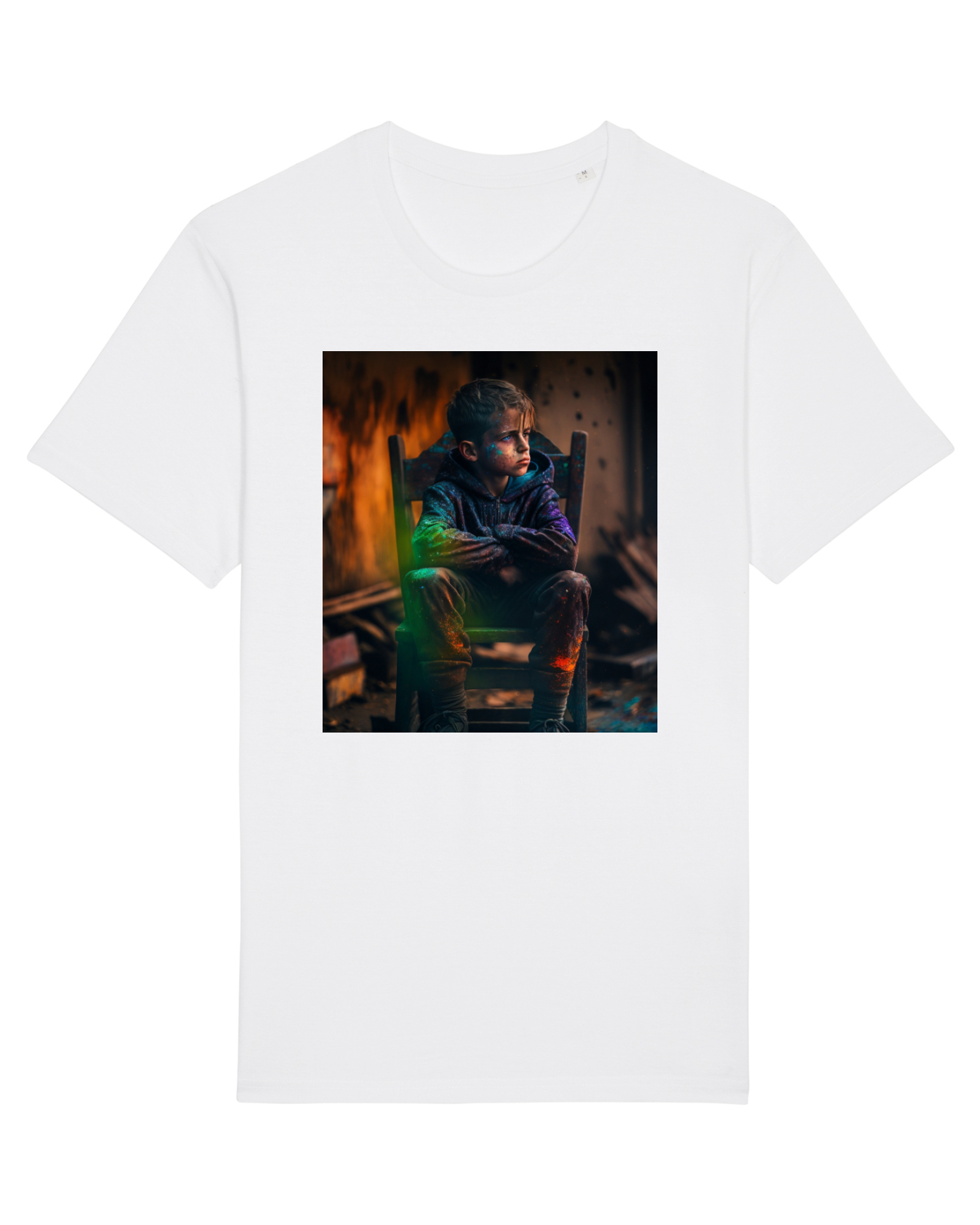 Tricou mânecă scurtă Unisex Rocker White
