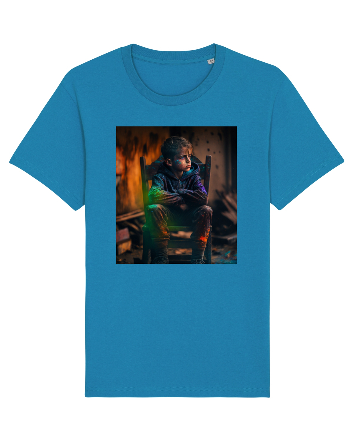 Tricou mânecă scurtă Unisex Rocker Azur