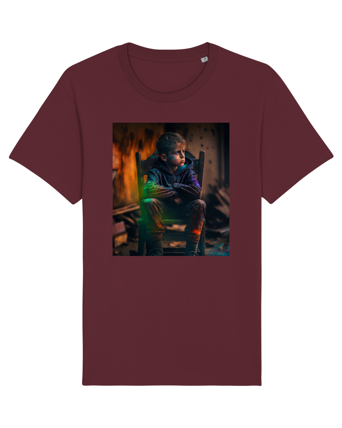 Tricou mânecă scurtă Unisex Rocker Burgundy