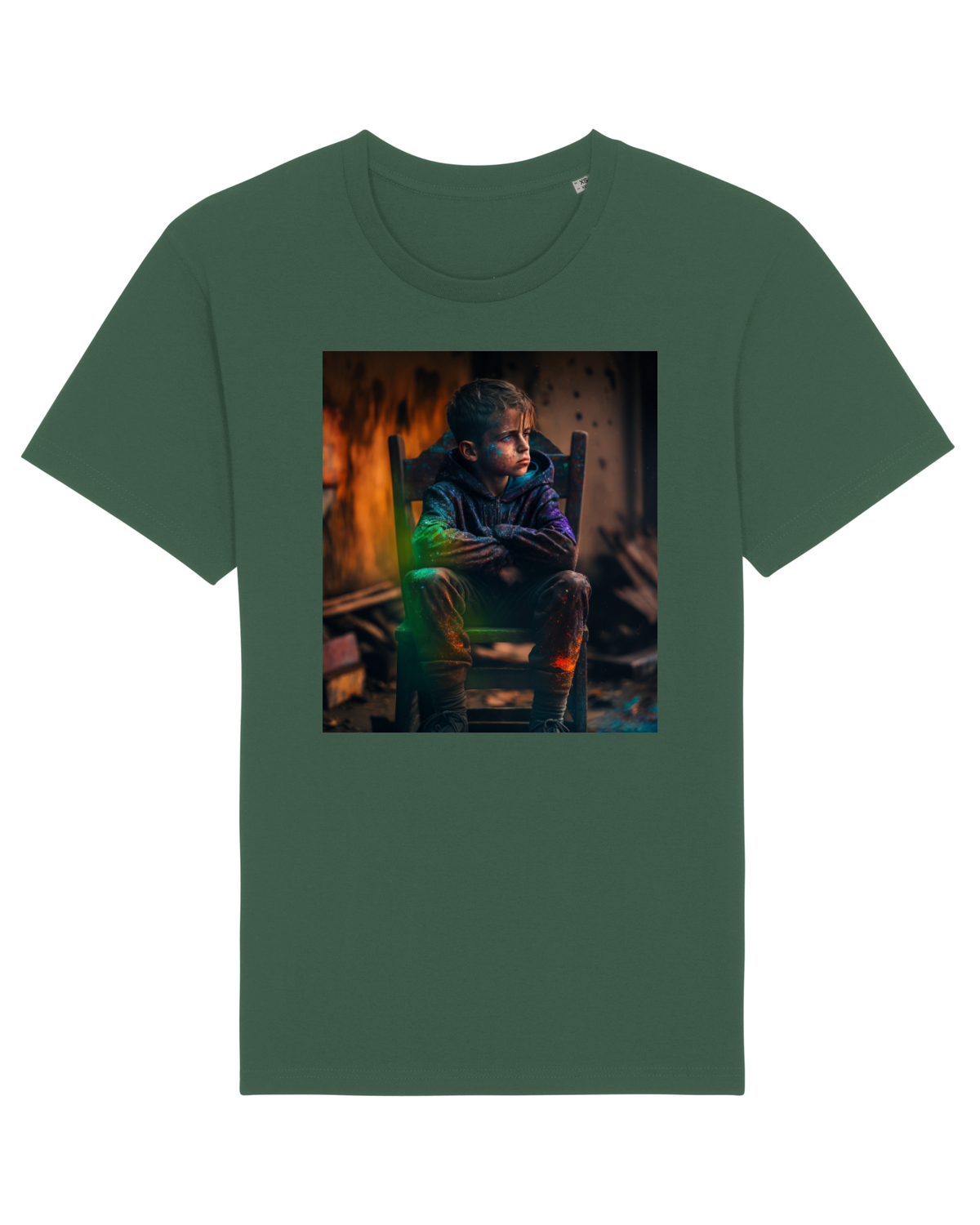 Tricou mânecă scurtă Unisex Rocker Bottle Green