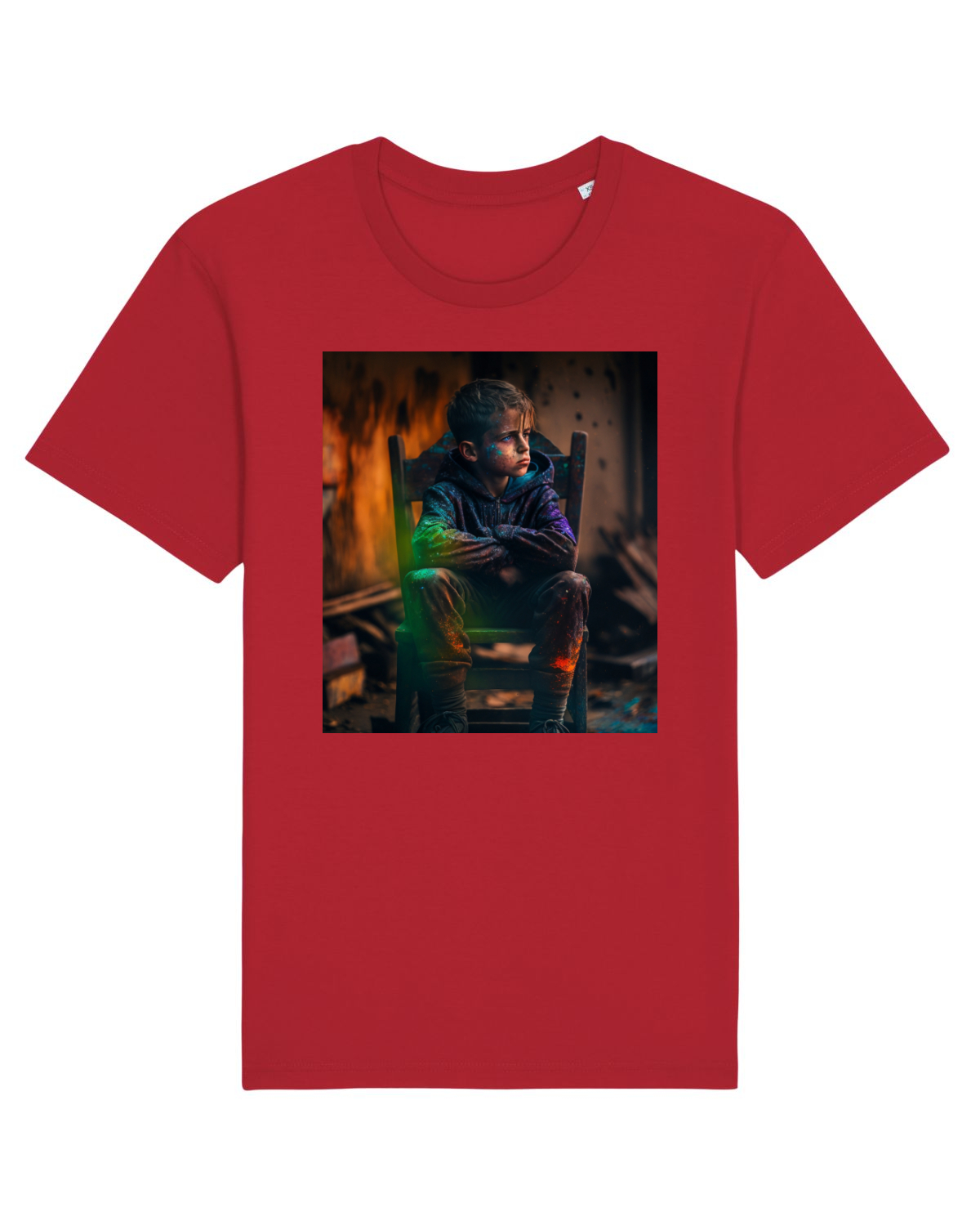 Tricou mânecă scurtă Unisex Rocker Red