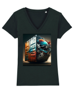 DIGITAL ART 15 Tricou mânecă scurtă guler V Damă Evoker
