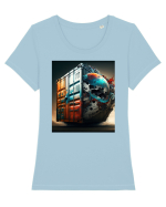 DIGITAL ART 15 Tricou mânecă scurtă guler larg fitted Damă Expresser