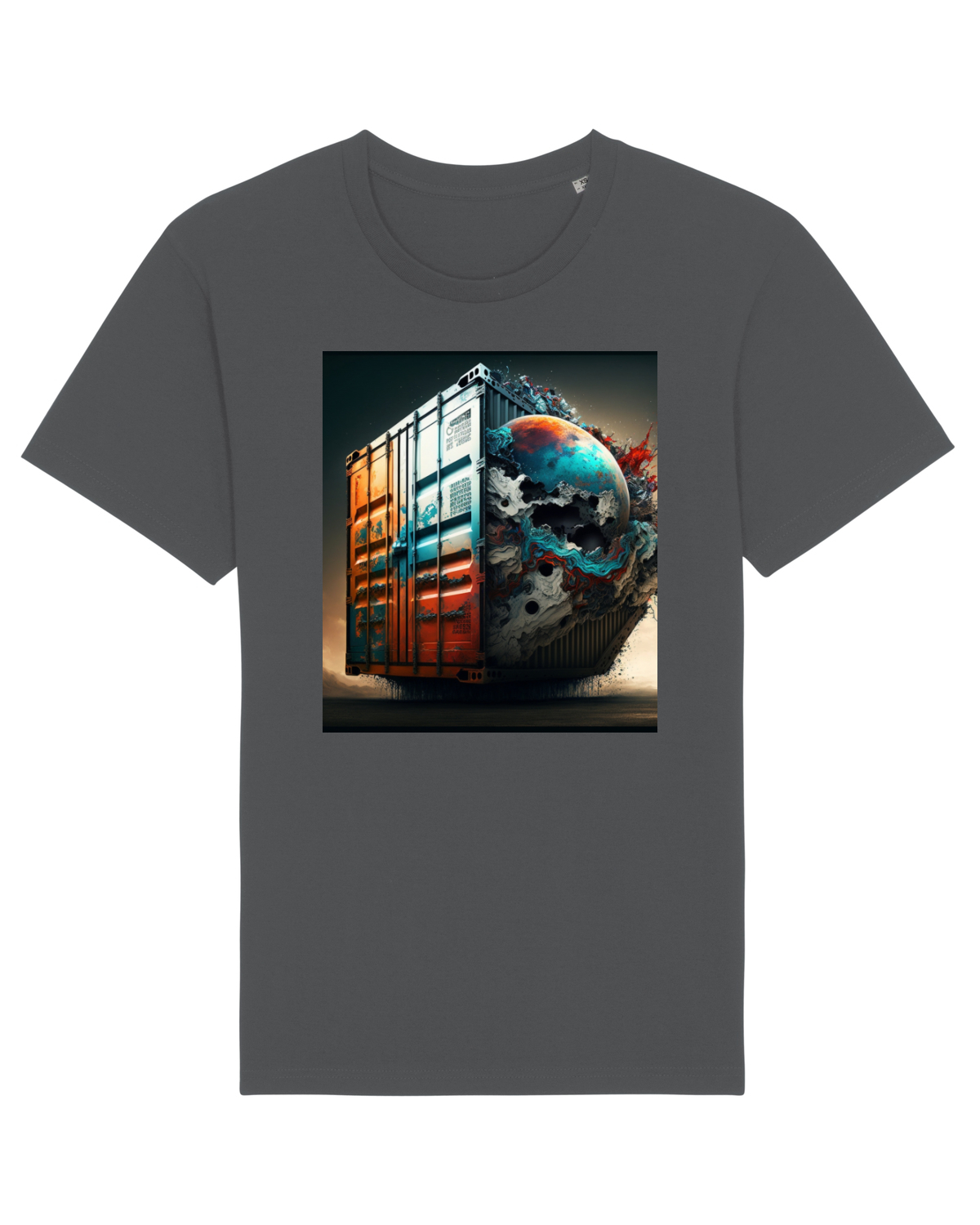 Tricou mânecă scurtă Unisex Rocker Anthracite