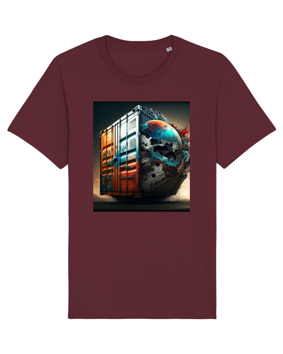 Tricou mânecă scurtă Unisex Rocker Burgundy