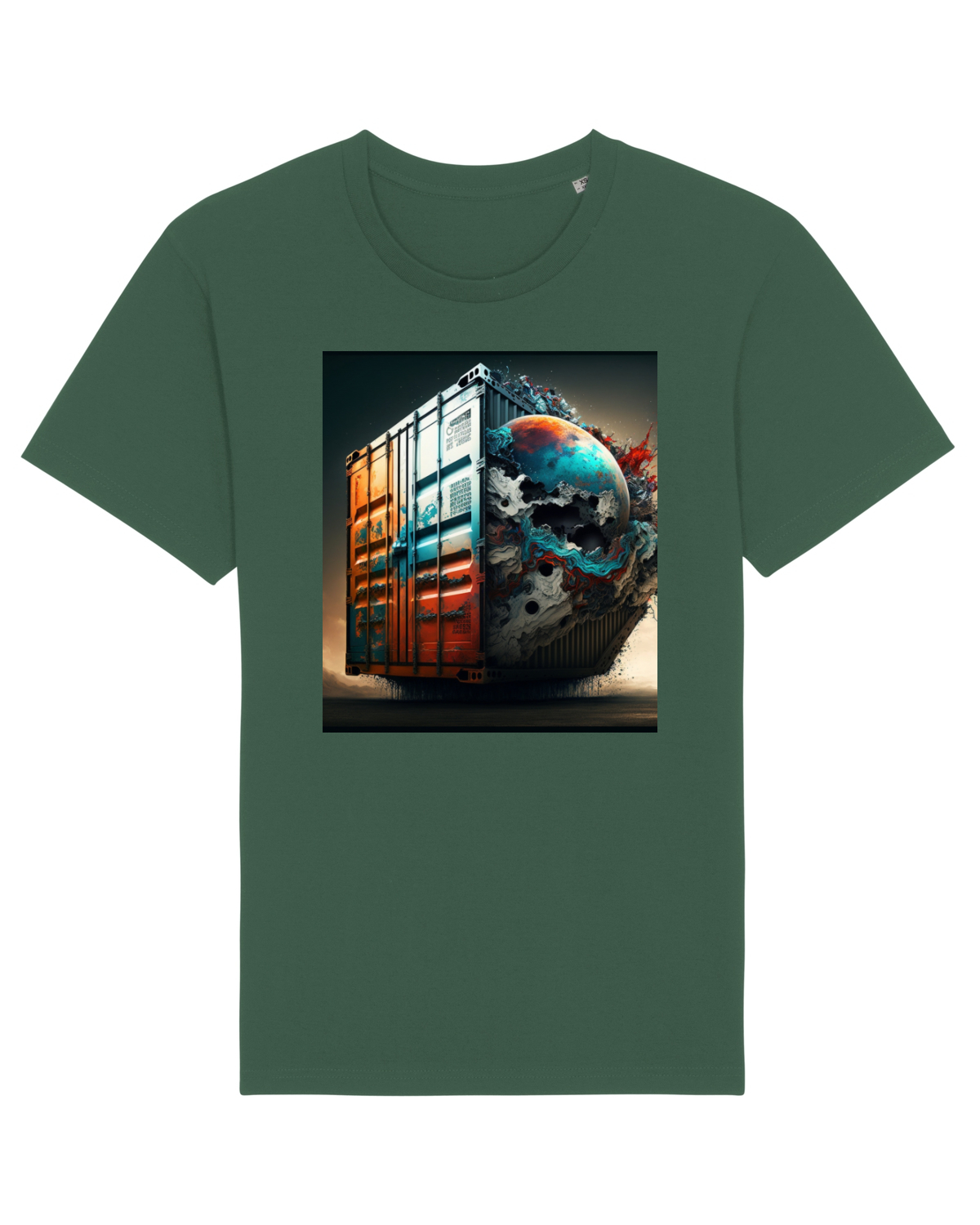 Tricou mânecă scurtă Unisex Rocker Bottle Green