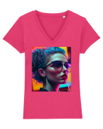 DIGITAL ART 16 Tricou mânecă scurtă guler V Damă Evoker