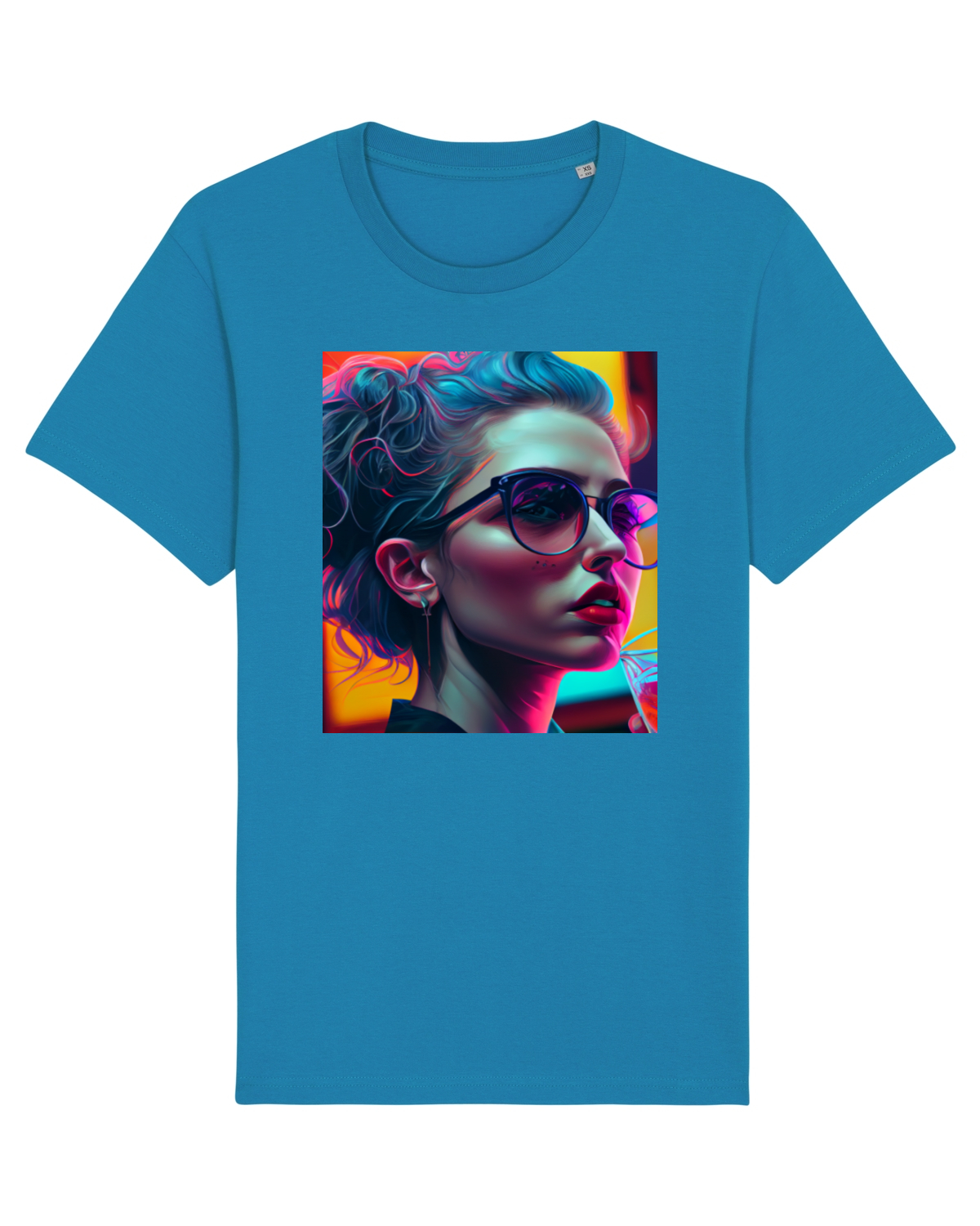 Tricou mânecă scurtă Unisex Rocker Azur