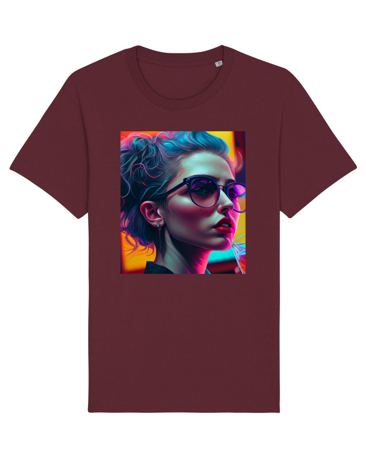 Tricou mânecă scurtă Unisex Rocker Burgundy