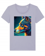 DIGITAL ART 19 Tricou mânecă scurtă guler larg fitted Damă Expresser