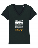 BEER Tricou mânecă scurtă guler V Damă Evoker