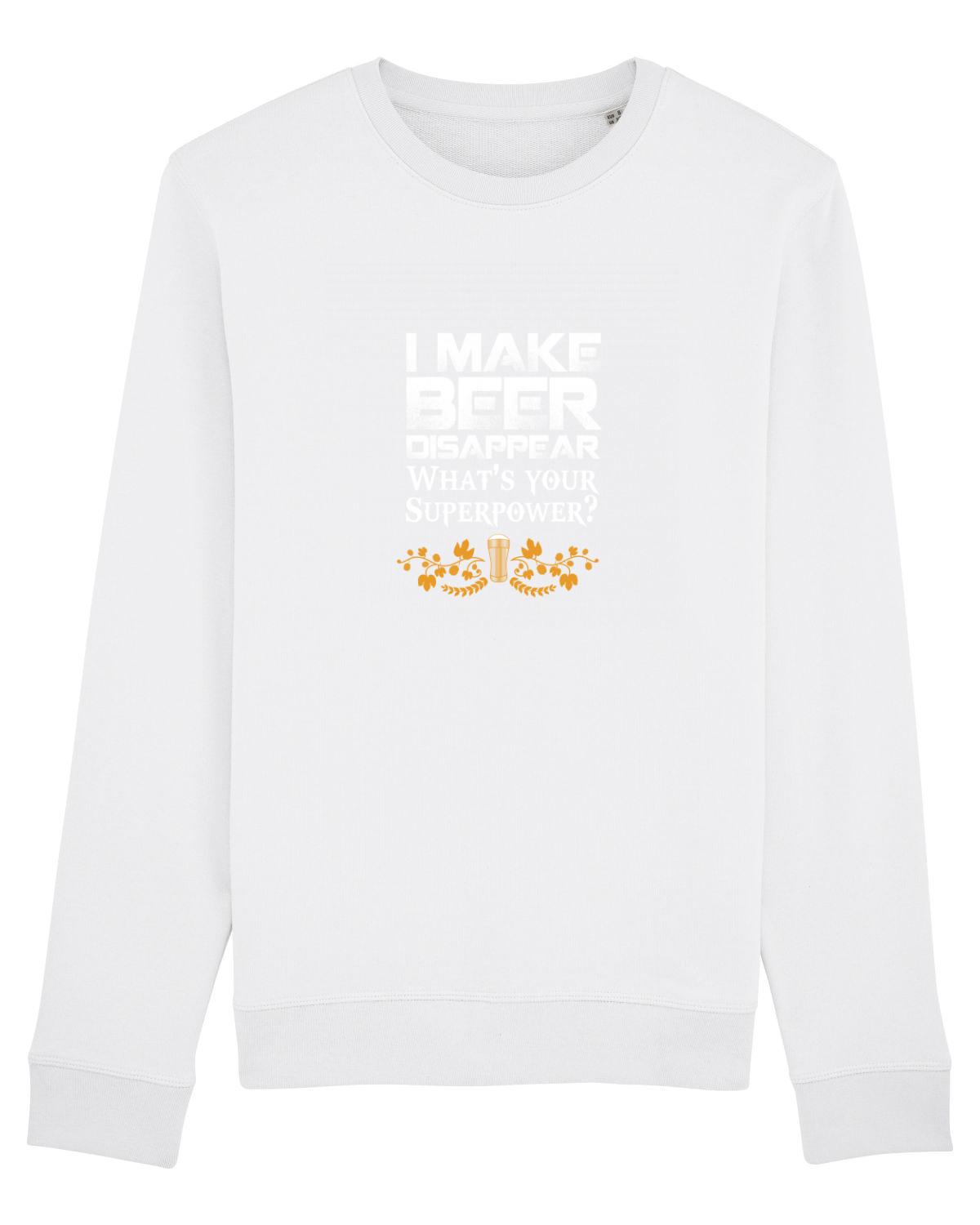 Bluză mânecă lungă Unisex Rise White