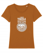 TEQUILLA Tricou mânecă scurtă guler larg fitted Damă Expresser