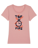 Time Flies Tricou mânecă scurtă guler larg fitted Damă Expresser