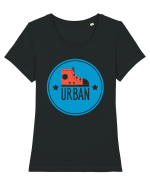 Urban Tricou mânecă scurtă guler larg fitted Damă Expresser