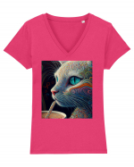 DIGITAL ART 23 Tricou mânecă scurtă guler V Damă Evoker