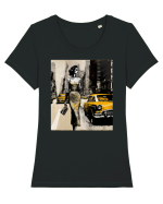 DIGITAL ART 26 Tricou mânecă scurtă guler larg fitted Damă Expresser