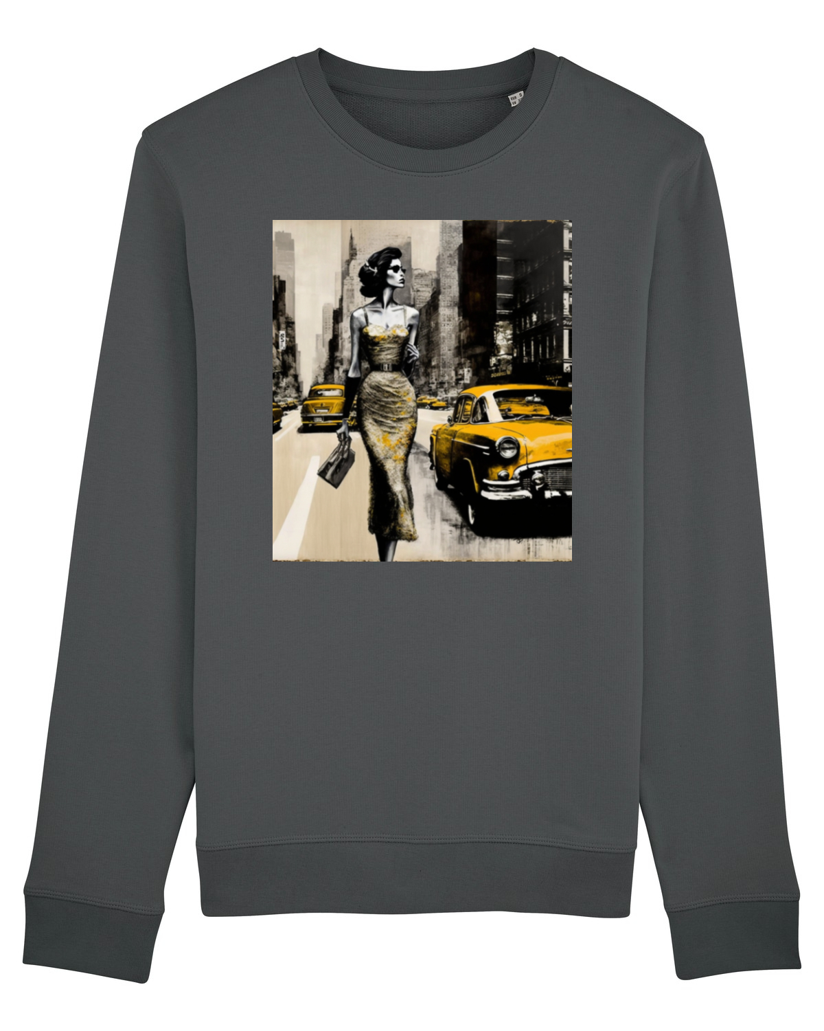 Bluză mânecă lungă Unisex Rise Anthracite
