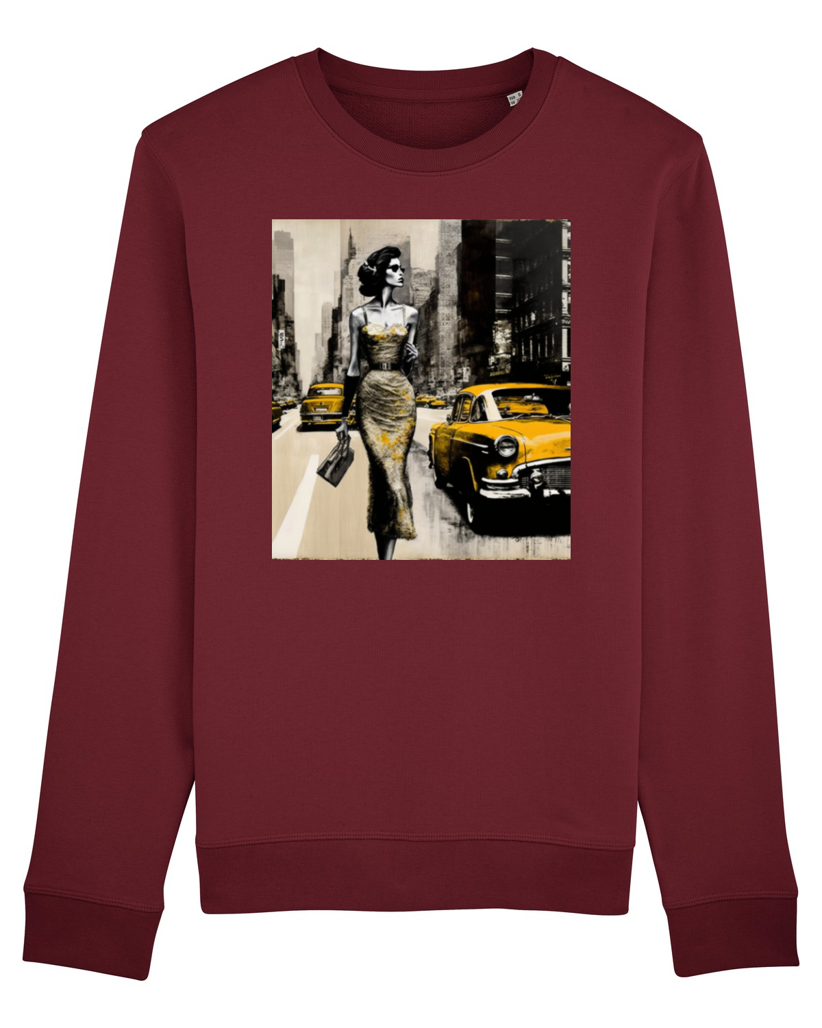 Bluză mânecă lungă Unisex Rise Burgundy