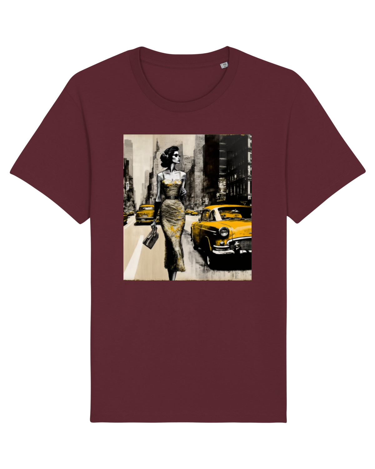 Tricou mânecă scurtă Unisex Rocker Burgundy