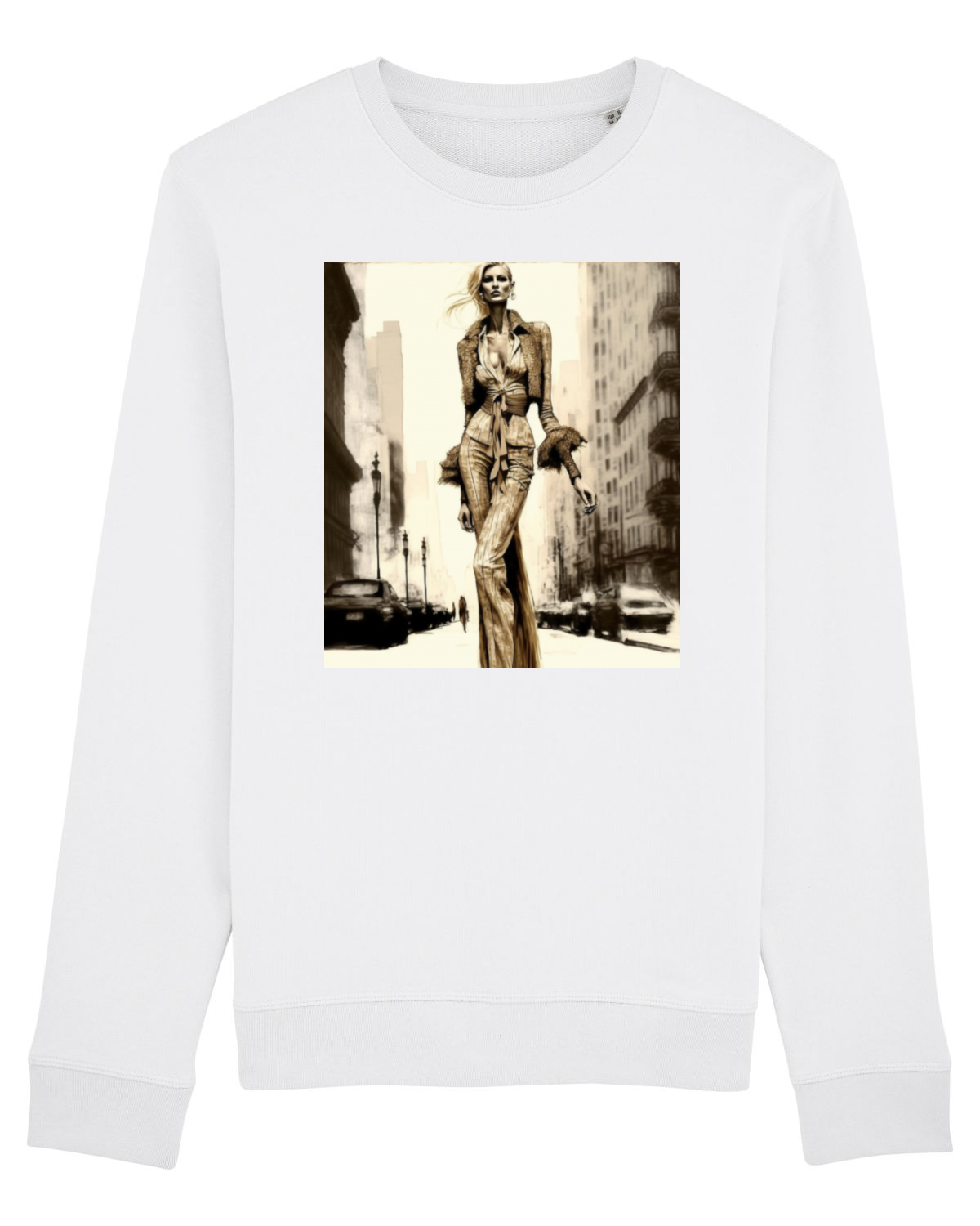 Bluză mânecă lungă Unisex Rise White