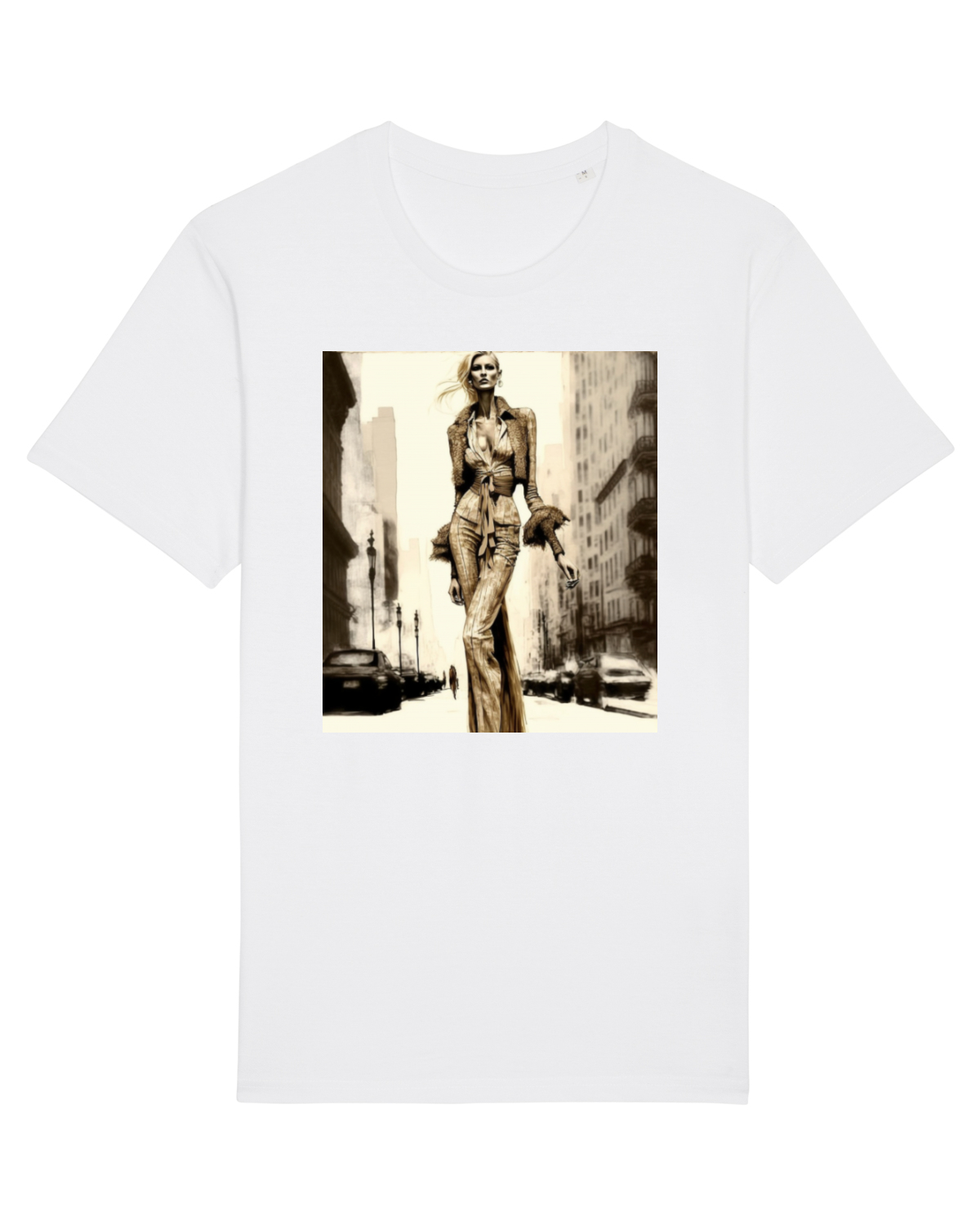 Tricou mânecă scurtă Unisex Rocker White