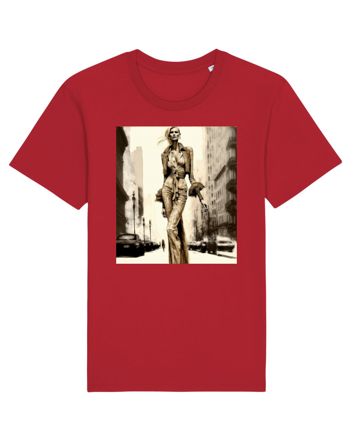 Tricou mânecă scurtă Unisex Rocker Red