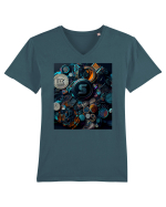 DIGITAL ART 28 Tricou mânecă scurtă guler V Bărbat Presenter