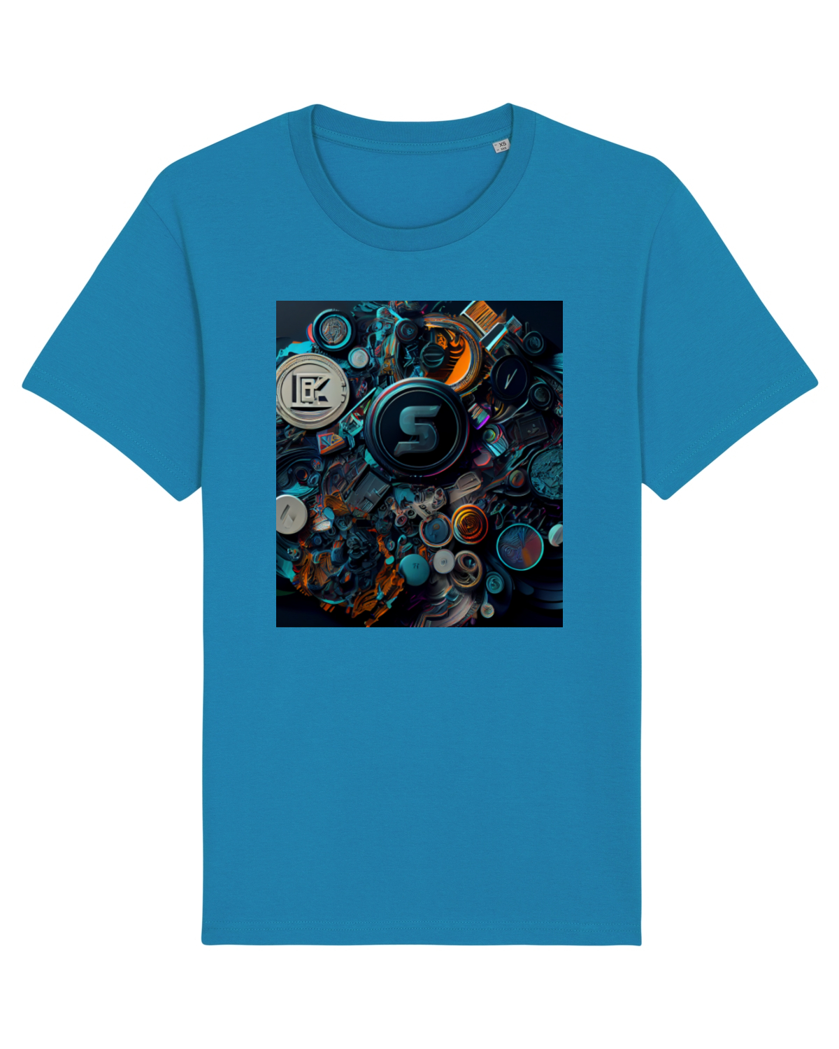 Tricou mânecă scurtă Unisex Rocker Azur