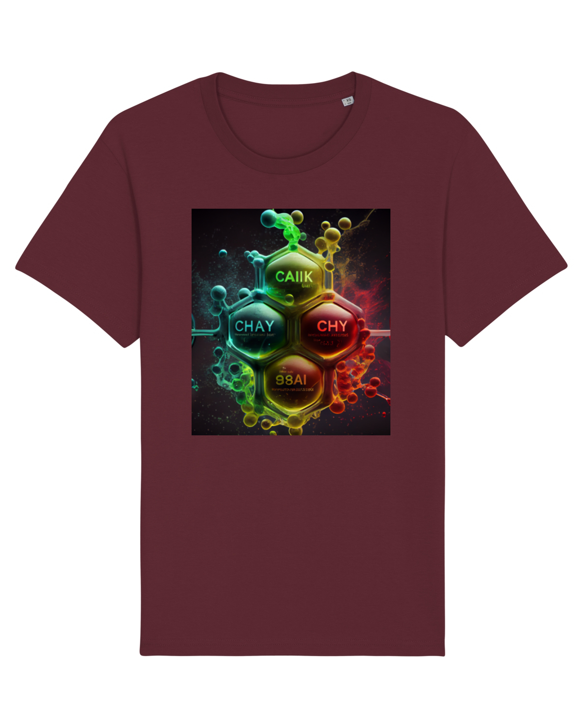 Tricou mânecă scurtă Unisex Rocker Burgundy