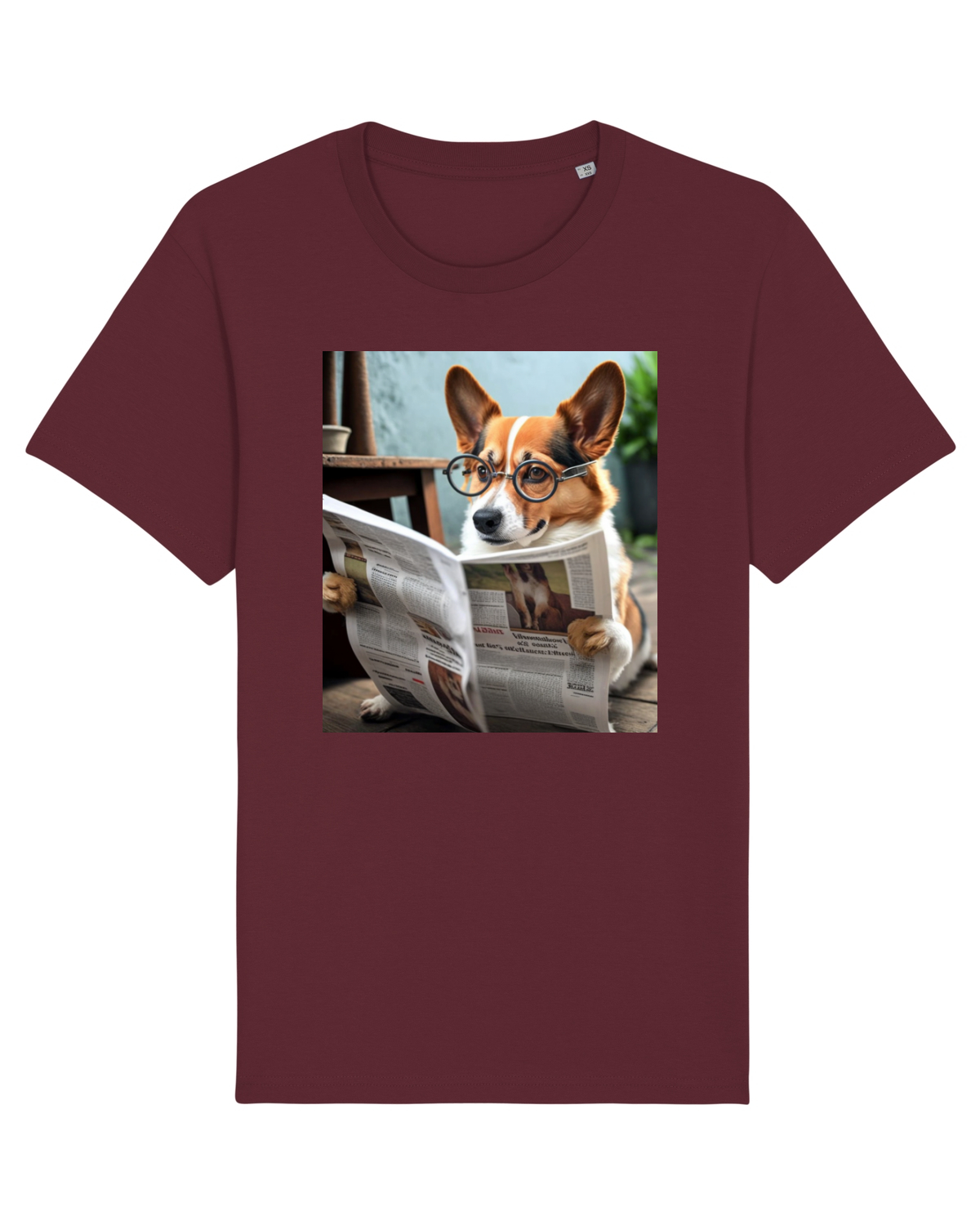 Tricou mânecă scurtă Unisex Rocker Burgundy
