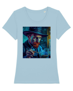 DIGITAL ART 35 Tricou mânecă scurtă guler larg fitted Damă Expresser