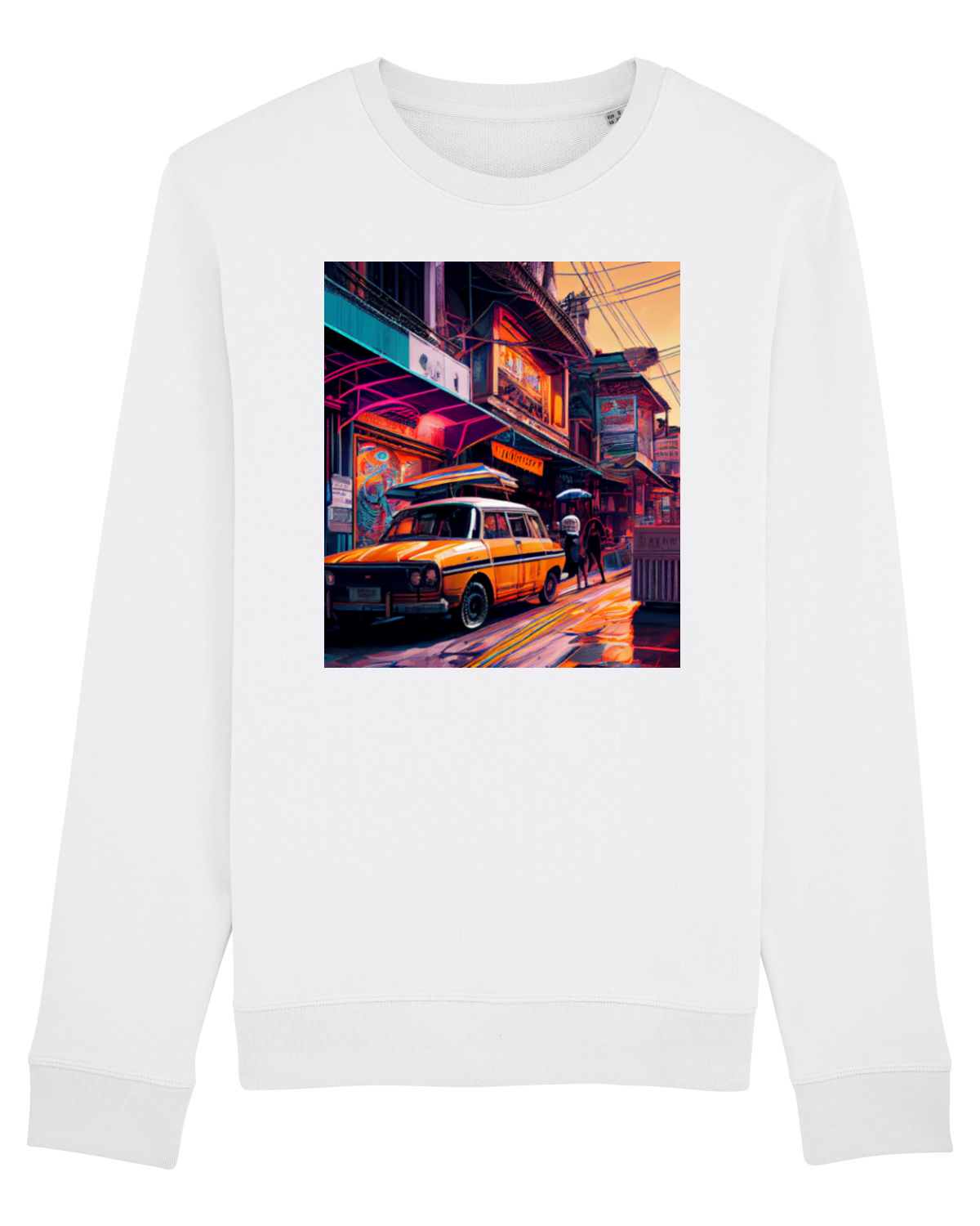 Bluză mânecă lungă Unisex Rise White