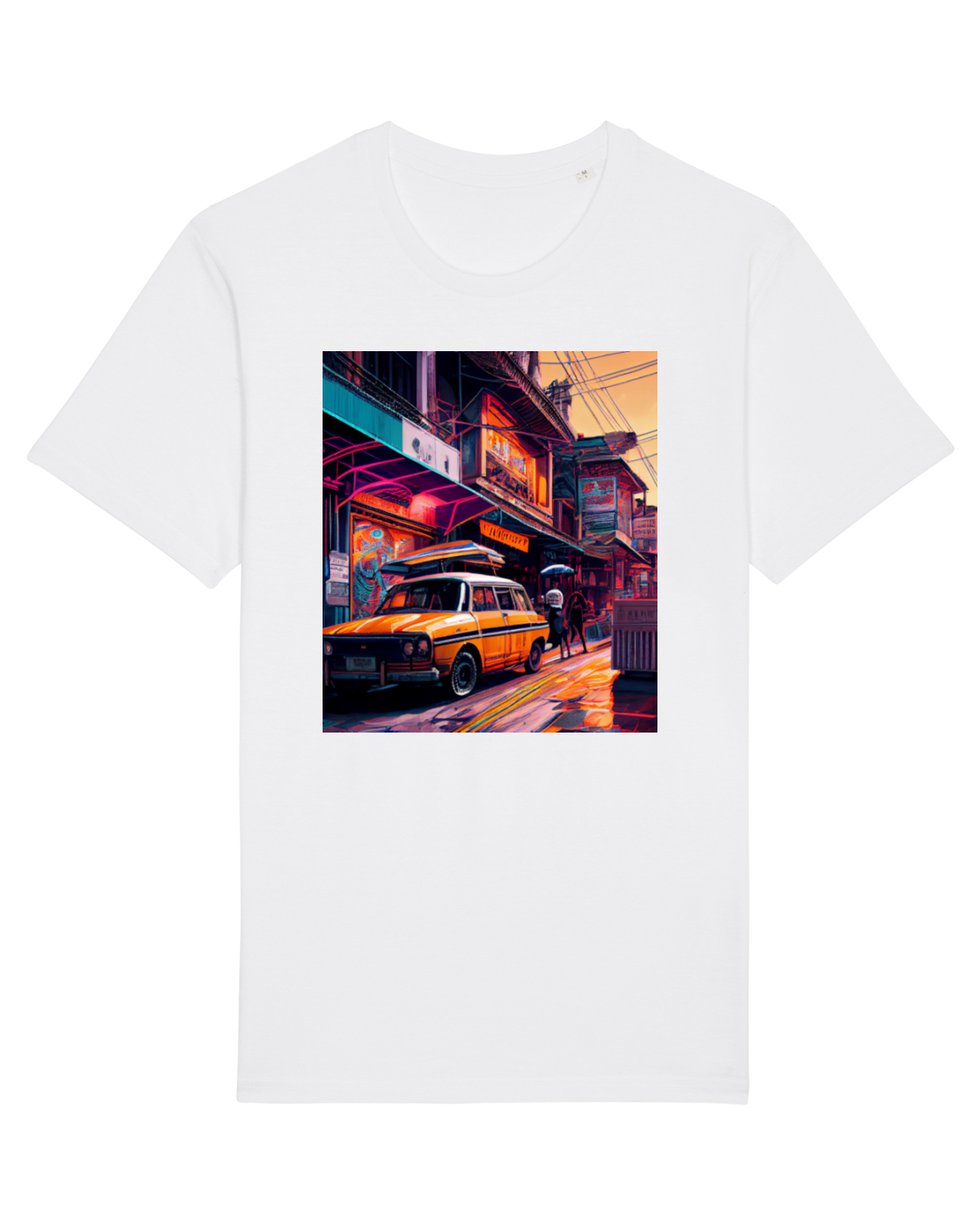 Tricou mânecă scurtă Unisex Rocker White