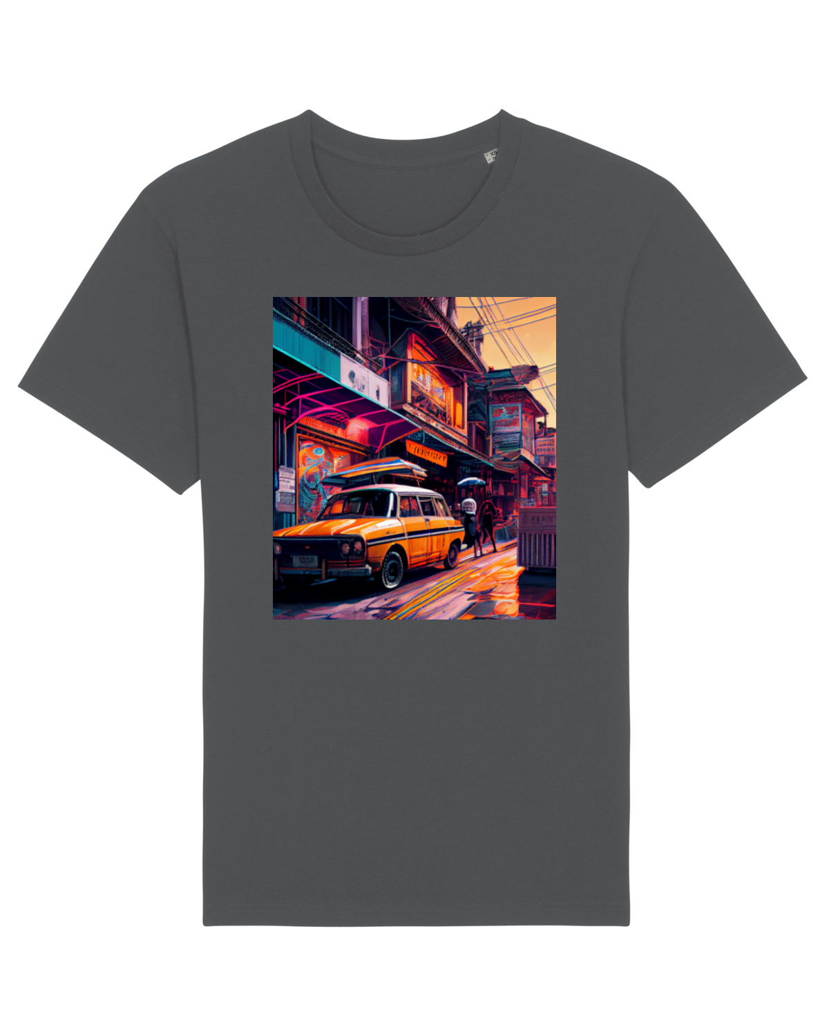 Tricou mânecă scurtă Unisex Rocker Anthracite