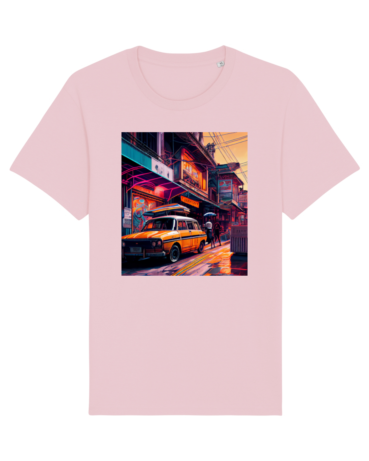Tricou mânecă scurtă Unisex Rocker Cotton Pink