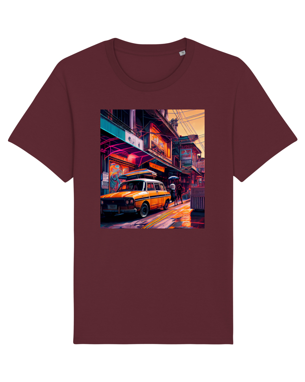Tricou mânecă scurtă Unisex Rocker Burgundy