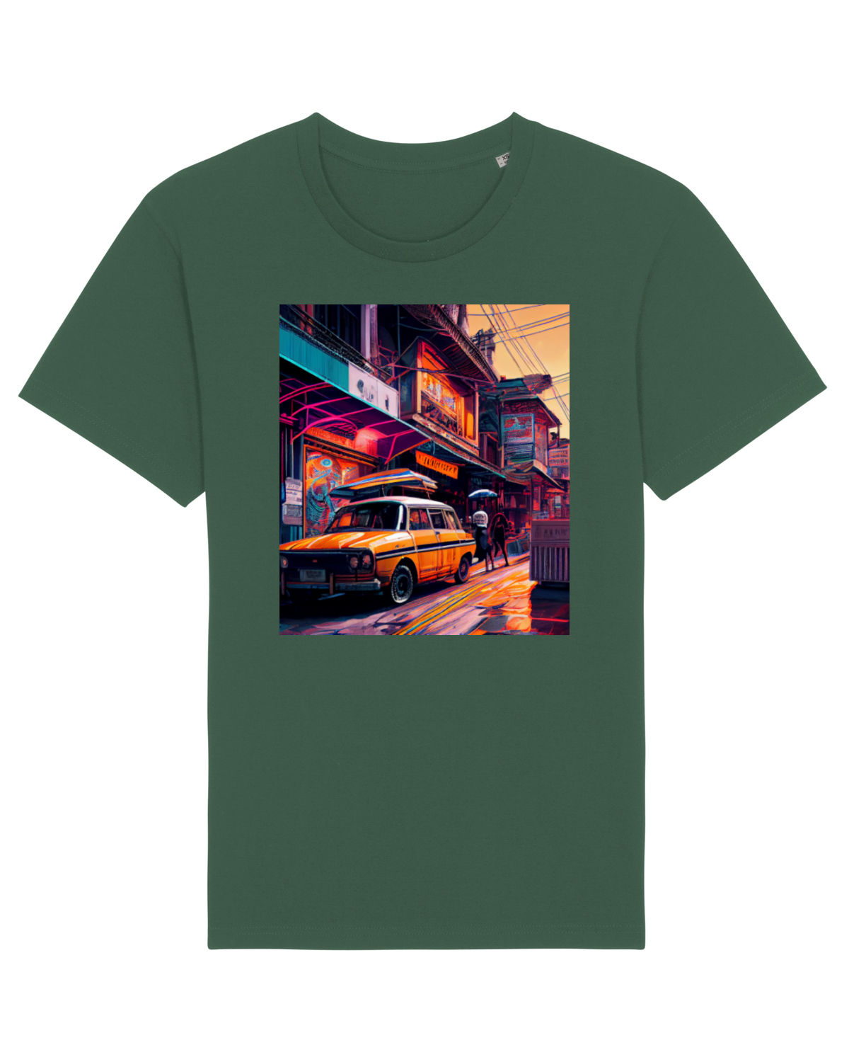 Tricou mânecă scurtă Unisex Rocker Bottle Green