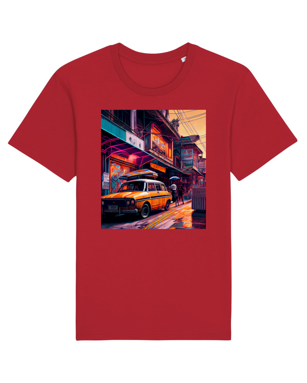 Tricou mânecă scurtă Unisex Rocker Red