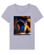 DIGITAL ART 38  Tricou mânecă scurtă guler larg fitted Damă Expresser