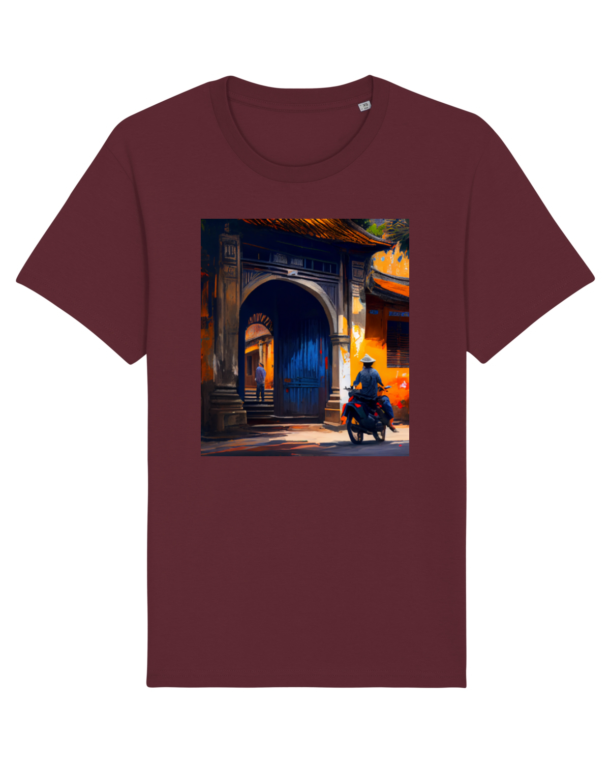 Tricou mânecă scurtă Unisex Rocker Burgundy
