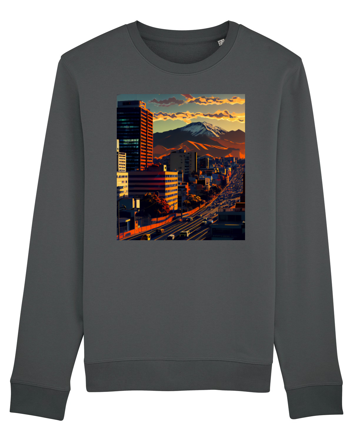 Bluză mânecă lungă Unisex Rise Anthracite