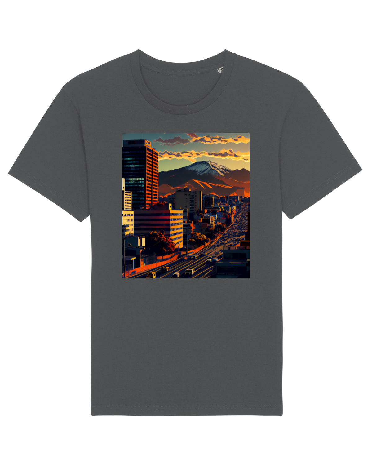 Tricou mânecă scurtă Unisex Rocker Anthracite