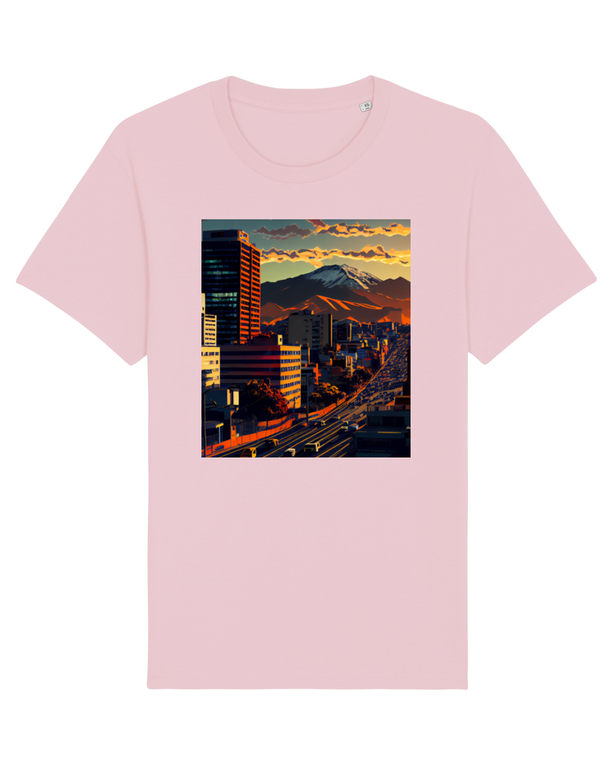 Tricou mânecă scurtă Unisex Rocker Cotton Pink