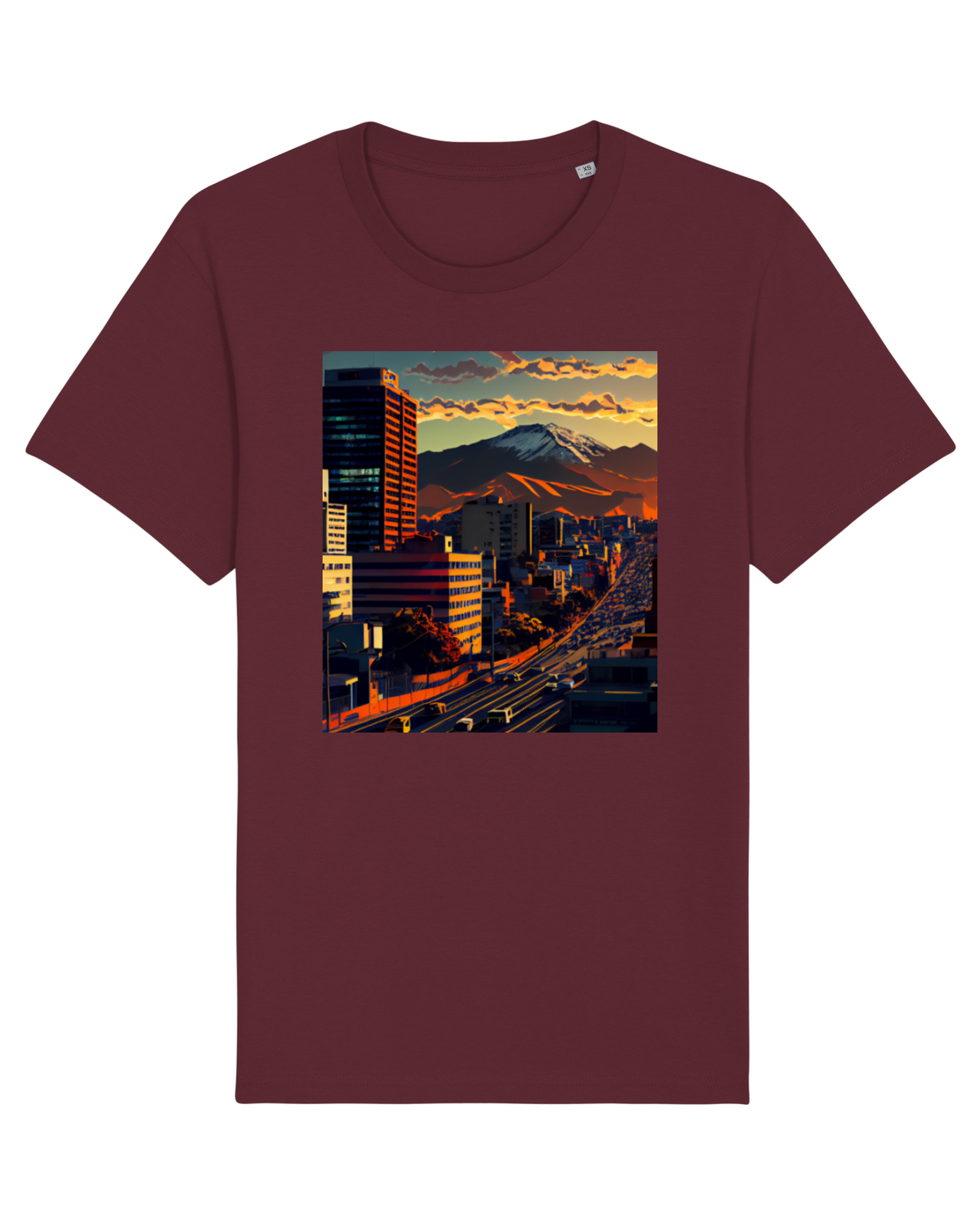 Tricou mânecă scurtă Unisex Rocker Burgundy