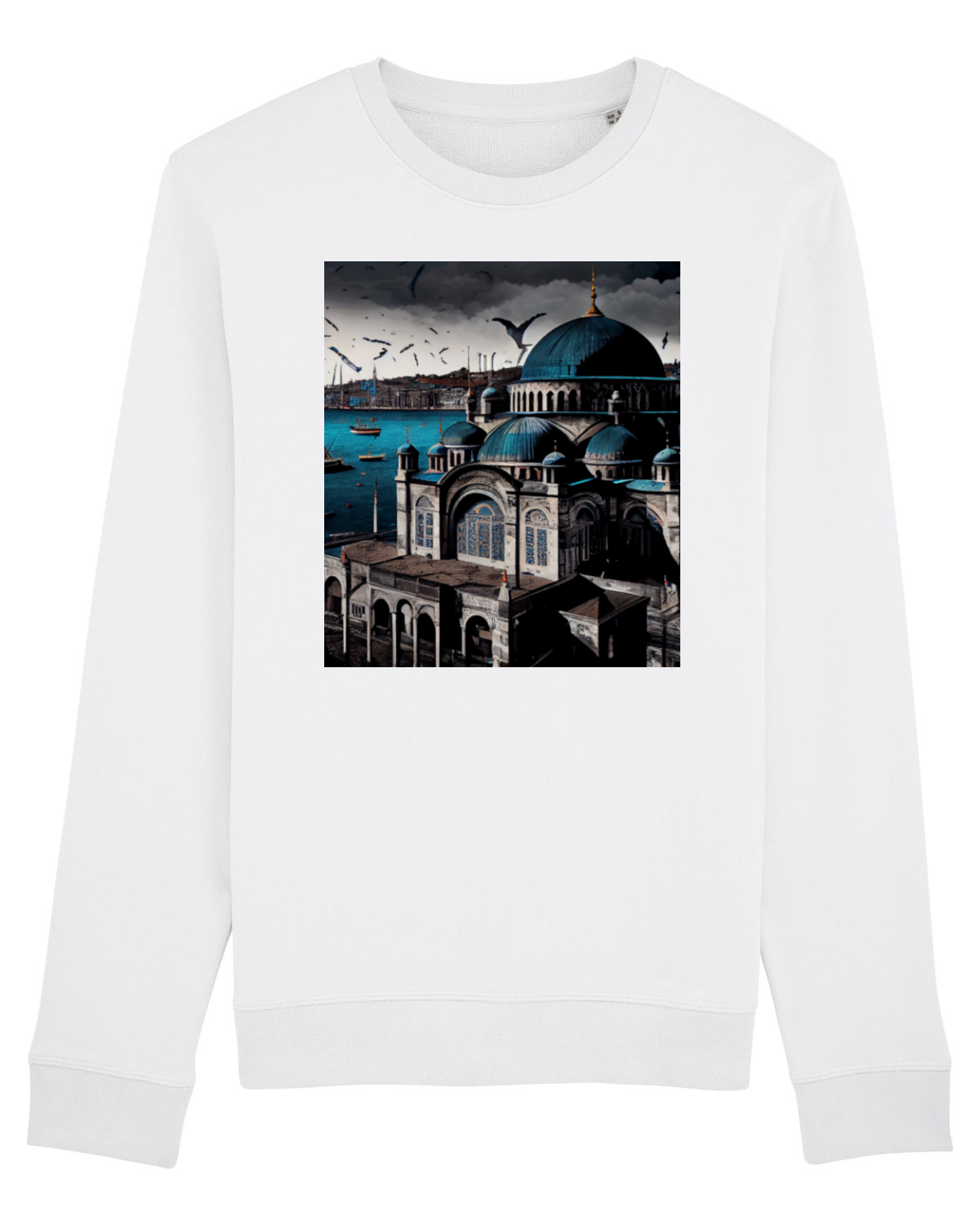 Bluză mânecă lungă Unisex Rise White