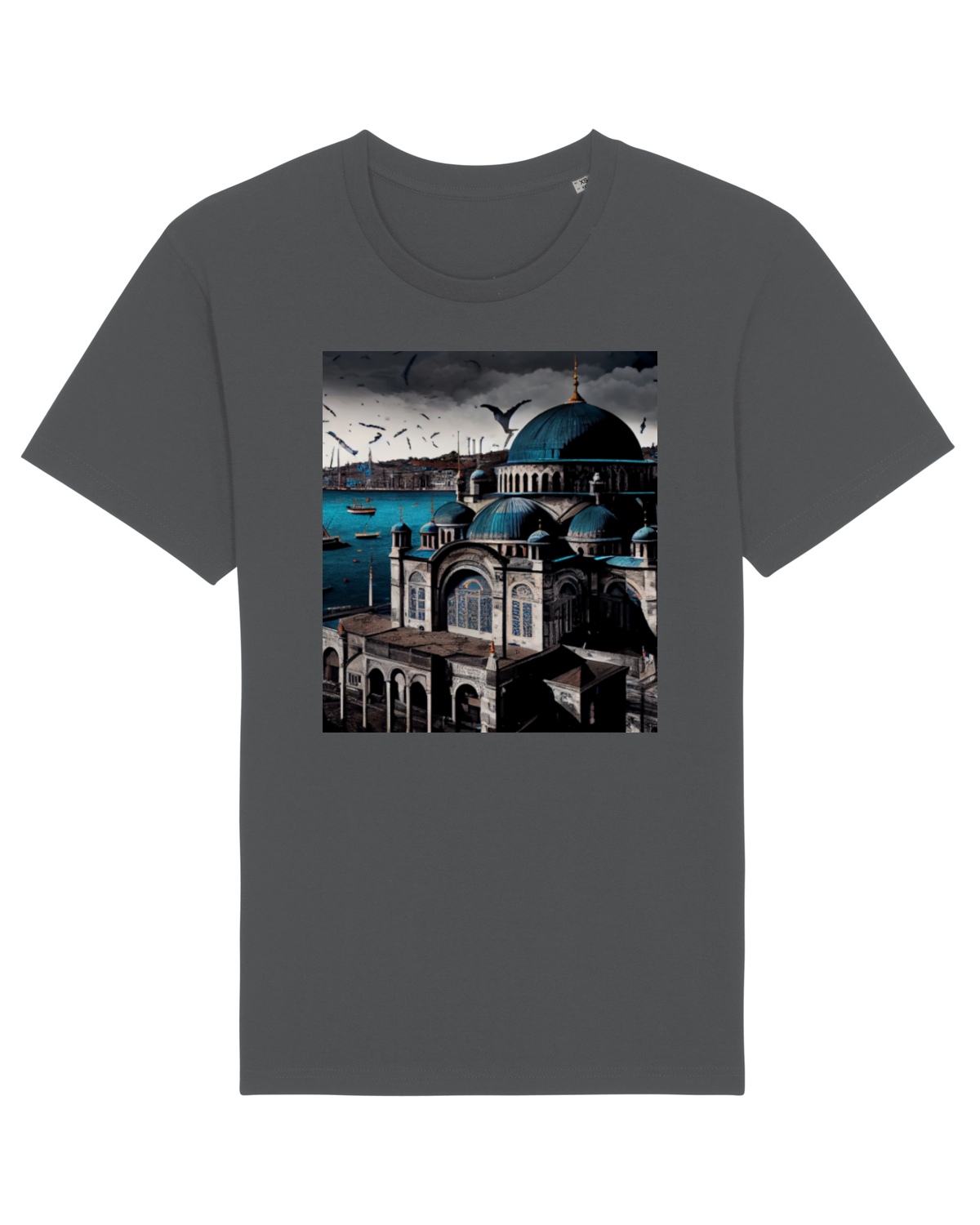 Tricou mânecă scurtă Unisex Rocker Anthracite