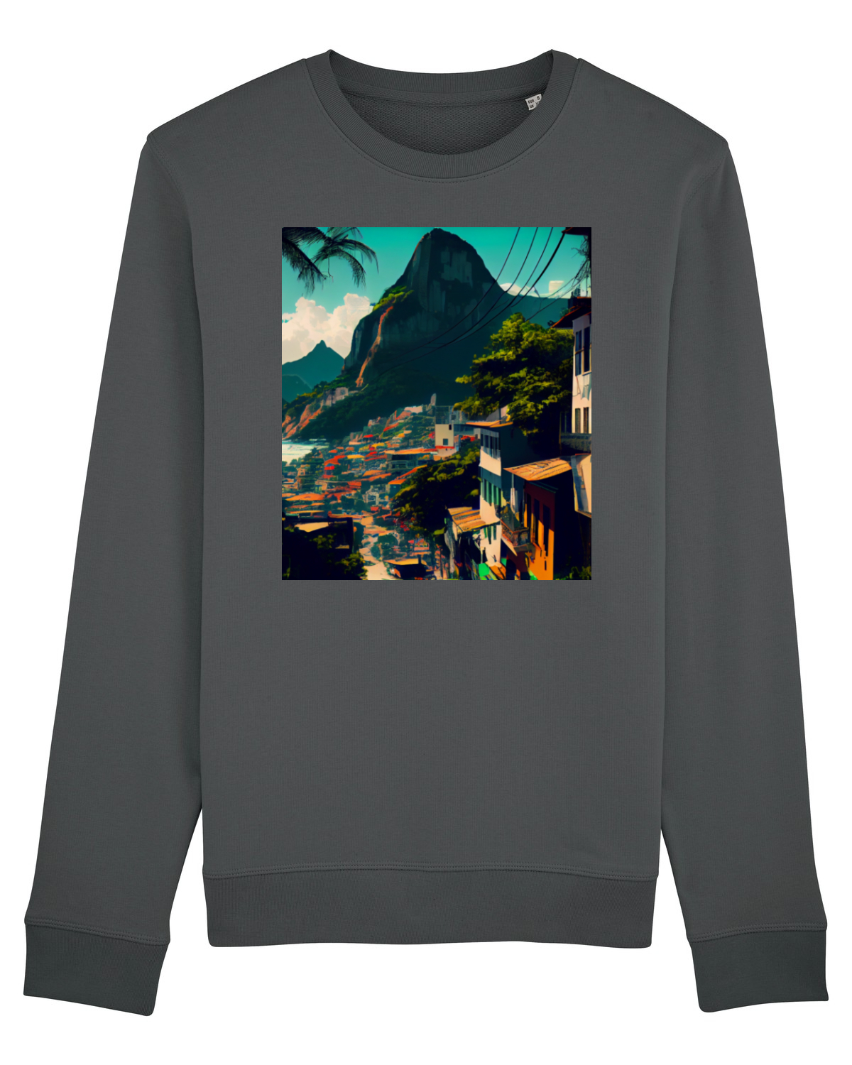 Bluză mânecă lungă Unisex Rise Anthracite