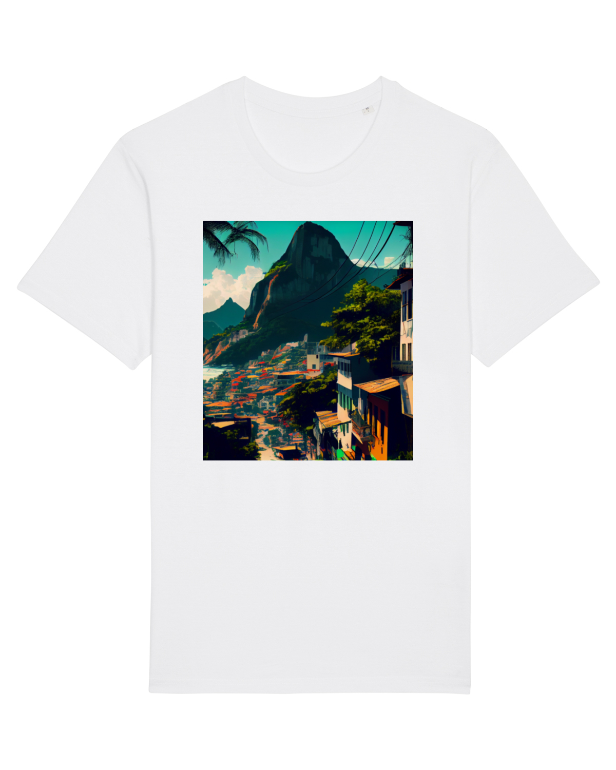 Tricou mânecă scurtă Unisex Rocker White